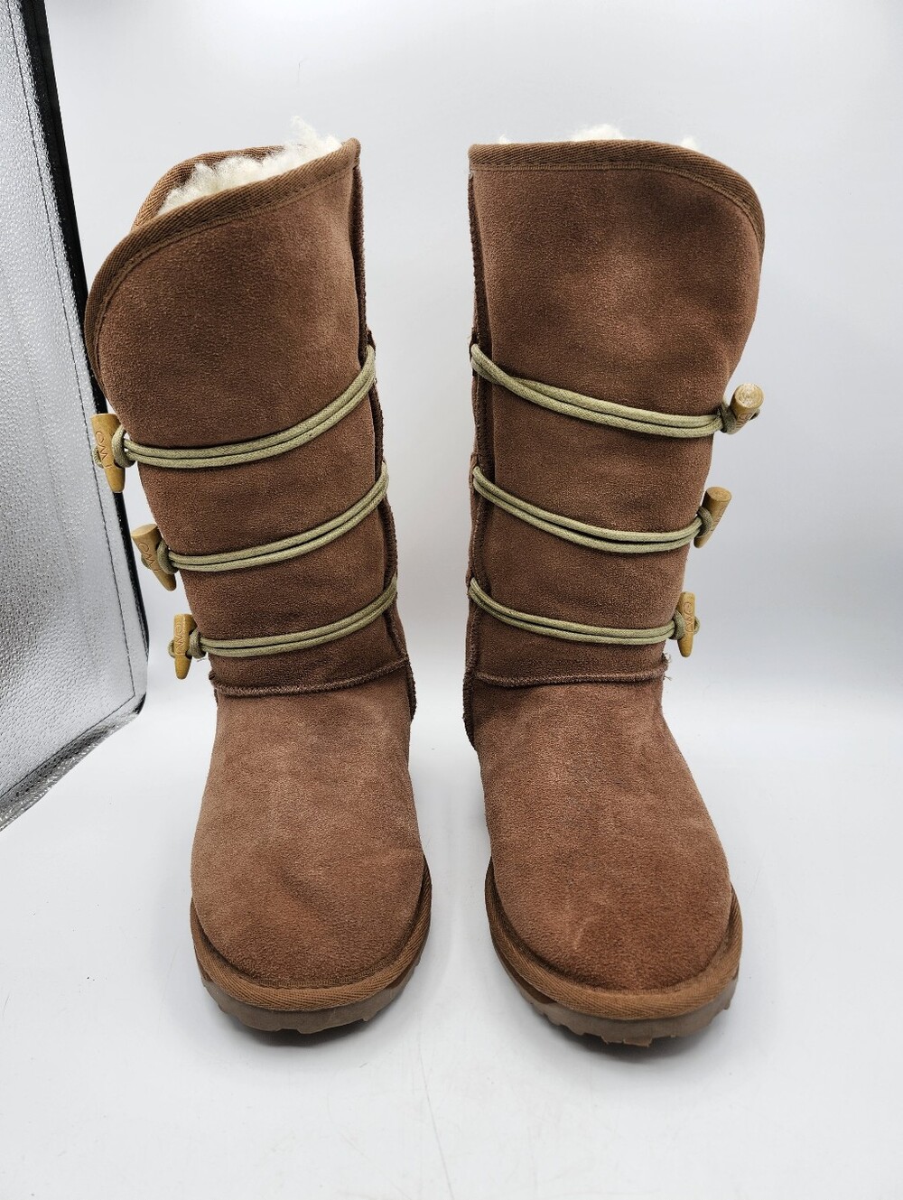 Emu Women's Chestnut Suede 100% Merino Wool Shearling-Lined Toggle Boots